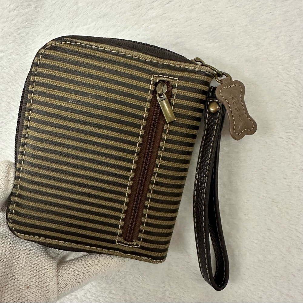 Chala Yorkie Dog Leather Wallet Wristlet Brown 5” x 6” - Picture 6 of 6
